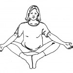 Stretch for pregnant women to mobilize pelvic joints.
